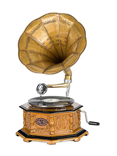 Gramófono estilo antiguo con bocina - Para discos de 78 RPM
