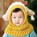 Unique Winter Baby Hat/Cap Useful Warm Cute Woolen Baby Hat with Scarf Yellow