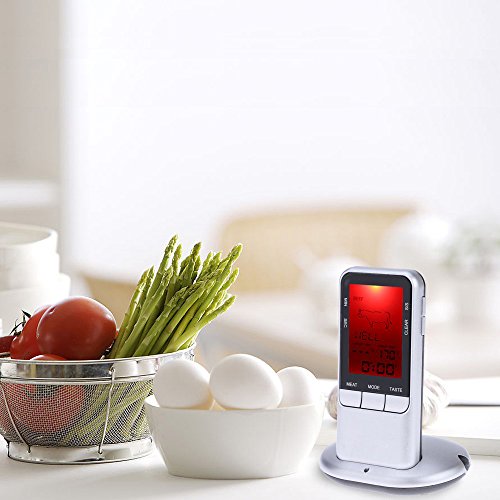 Gazechimp Drahtlose Digital Ofenthermometer Grill Fleisch Thermometer Messen mit Sonde , Transmitter - 3