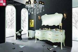 Doppelwaschtisch Designwaschtisch Barock Waschtisch Marmor 180x85x57