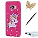 Produktbild Galaxy S8 Hülle, TOUCASA® Niedlicher Cartoon Einhorn Muster Design Weiche TPU Silikon Zurück Gummi Stoßstange Schutzhülle für Samsung Galaxy S8 + Frei Touch Stylus Pen & Staubstecker-Rosa