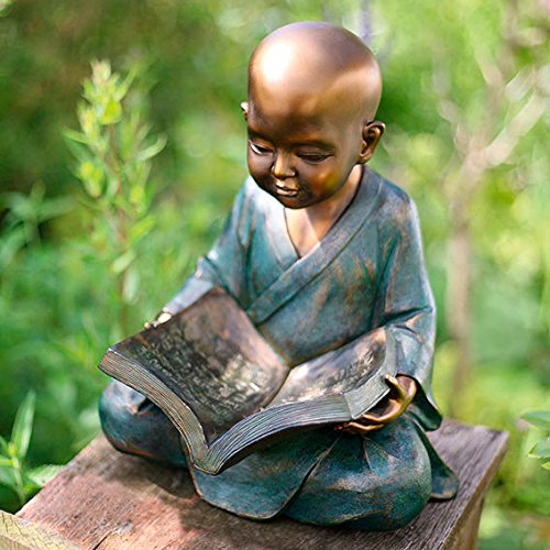 Gartenfigur Lesender Mönch