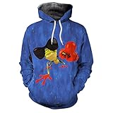 Navidad Hombres Y Mujeres Amantes Suelta De Gran Tamaño Estilo Callejero Patrón De Rana...