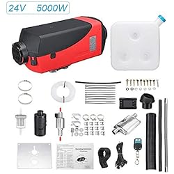 gaeruite 5KW 12V/24V Air Stand Calefacción fortruck Boot Van Front Camper con Control Remoto Monitor LCD, Carcasa Vehículo Calentador de Combustible Calentador de Estacionamiento para Furgonetas