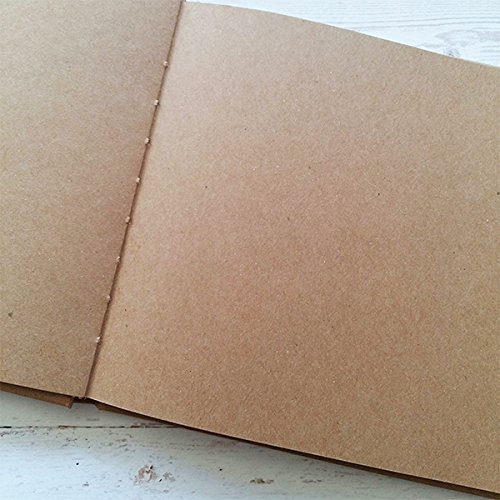 Plain DIY braun Kraft Hochzeit Gästebuch - 2
