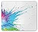 Produktbild Drempad Gaming Mauspads, Abstract Mouse Pad, Grunge Inspired Splashes of Various Colored Paints with a Tainted White Backdrop, Standard Size Rectangle Non-Slip Rubber Mousepad, White Aqua