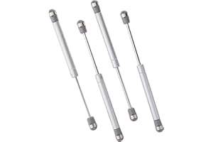 Jdel 4PCS Pistones a Gas Amortiguadores Muebles Cocina Muelle Hidráulico Puertas Elevables Bisagras Resortes Armario con Tornillos (120N / 12kg 270mm, Aleación de Acero y níquel, 0