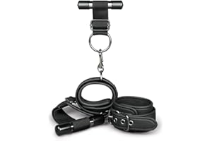 EasyToys Fetish Collection - Esposas de la puerta - Esposas ajustables de la puerta negra - El juguete perfecto de sadomaso