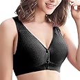 Fashiol Women's Everyday Bras Women's Breastfeeding Gather Breastfeeding Bra Pregnancy Vest Breathable Front Open Button