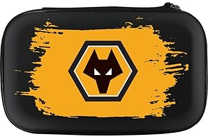 FOCO Officially Licensed Wolverhampton Wanderers Football Club Wolves FC Dart Case Storage Wallet, Brush Stroke, Black (W486)