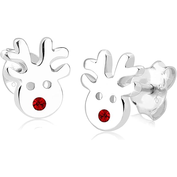 Boucles Doreilles Flocon De Neige Pour Femme Filles Argent 925 Clous