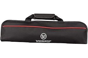 SM SunniMix Bolsa portátil para cuchillos Estuche para cuchillos, 5 ranuras para cuchillos Porta cuchillos para cubiertos para Hogar Cocina Viajes, ROJO