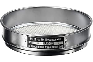 szdc88 Tierra Tamiz, Acero Inoxidable Tamiz Malla Filtro, 5 Tallas, Mini Bonsái Tierra Colador, Bonsái Herramienta de Jardinería - Plateado, 20 cm 1 mm