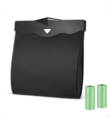 Poubelle De Voiture En Cuir PU - Suspendre Au Siège Ou Console - Étanche Avec Sacs - Pour Déchets, Monnaie, Cartes (Noir) - 9