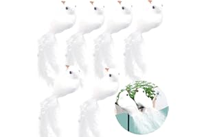 WideSmart 6pcs Colombe Bianche Decorative,Piuma Artificiale di Schiuma Uccelli White Birds Chirstmas Decoration a Coda Lunga Uccellini Finti con Piume Decorazioni Matrimonio Giardino DIY Ornamenti