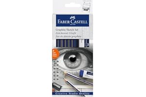 Faber-Castell Creative Studio Goldfaber zestaw szkiców, grafit, zestaw szkiców, do sztuki, rzemiosła, rysowania, szkicowania, domu, szkoły, uniwersytetu, kolorowania