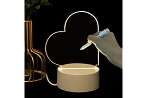 LELYFIT LED Lampada Creativa Fai Da Te, Luce Notturna Cancellabile Fai Da Te, Regalo Personalizzato Per Amici, Bambini, Genitori, Compagni di Classe (Forma di Cuore)
