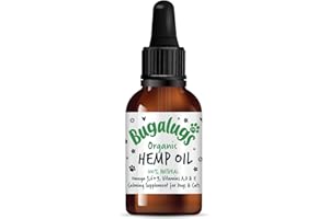 Bugalugs Hemp Oil Dog Calming Products Nervous products for dog anxiety relief - Hemp oil for dogs uk food supplements with omega 3, 6, 9 support hip, joint & dog calming