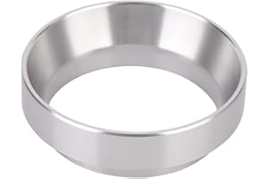 Fdit Aleación de aluminio Universal Coffee Magnetic Dosing Ring Replacement Silver (58mm)