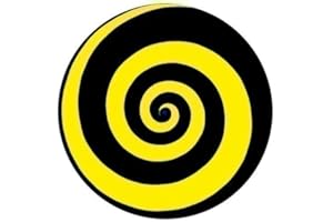 123T SLIPMATS DJ Record Turntable Slipmats YELLOW AND BLACK SWIRL ILLUSION SLIPMAT x 1 (Single)