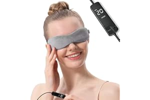 ‎AROMA SEASON AROMA SEASON | Elektrisch beheizbare Wärmebrille | Wärmende Augenmaske | Gegen Blepharitis, Gerstenkorn, Augenringe, Trockene Augen (grey)