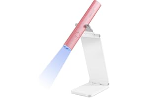 VRAIKO Minicicure, lampada UV portatile per unghie in gel, lampada UV portatile con supporto, mini lampada LED ricaricabile per asciugatura rapida (Rosa)