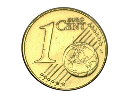Preisvergleich Produktbild 1 Cent "Glückspfennig" mit 24 Karat Gold vergoldet