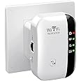 WiFi Range Extender, WiFi Signal Booster Up to 5000sq.ft and 50 Devices, WiFi Extender, Wireless Internet Repeater, Long Range Amplifier with Ethernet Port, 1-Key Setup, Access Point, Alexa Compatible
