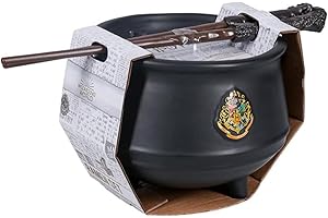 Harry Potter Paladone Cauldron Ramen Set - Officially Licensed Merchandise, Ceramic Noodle Bowl with Wand Shaped Chopsticks, Gift for Any Potter Movie and Book Fans