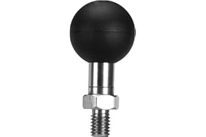Alriedy Boule de montage Ram Mount M8 x 1,25 - Adaptateur boule de 2,5 cm - Compatible avec les montures RAM - Taille B - Double socle - Boule d'attelage pour vélo et moto - Support de téléphone