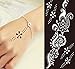 STENCILS TEMPLATES TATTOO Mehndi Stencill Henna Designs S235 - single use - suitable for Henna Tattoo Glitter Tattoo and Airbrush Tattoo