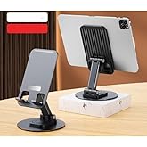 Katlanabilir Telefon ve Tablet Tutucu Stand, 360 Derece D&ouml;nebilen Ayarlanabilir Masa&uuml;st&uuml; Tel Tutucu