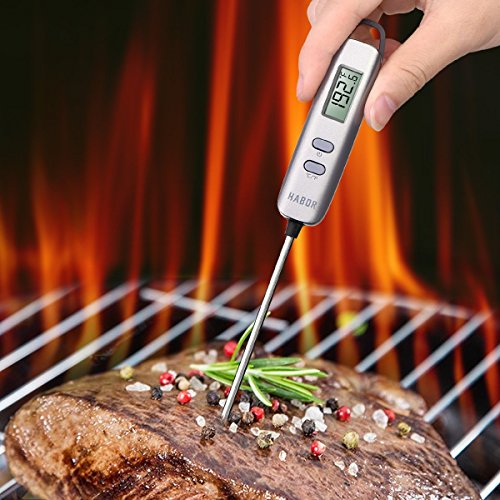 Habor Fleisch Thermometer Neue Version Digital Lebensmittel Thermometer mit 5 Sekunden Instant Lesen für Küche Kochen Wasser - 5