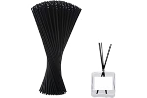 GNAUMORE Rattan Reed Diffuser Sticks,Natürliche Rattanstäbchen,Fasern Diffusor Stöcke Duftstäbchen Holzstäbchen,Natural Rattanstäbchen Reed Diffuser Stöckefür Home Office Ersatz （60pcs） (Noir, 30cm)