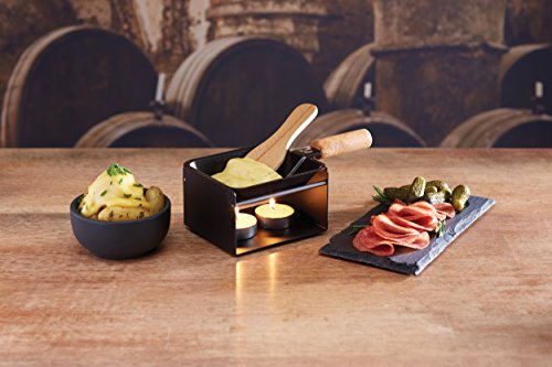 Master Class 8 x 9,5 x 19 cm Artesa Einzel-Raclette-Set mit Ständer, schwarz - 2