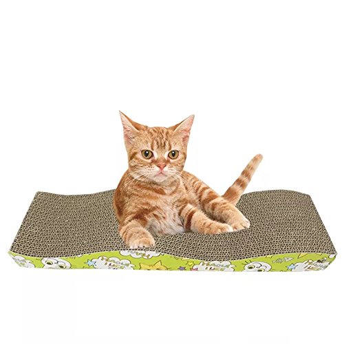 Preisvergleich Produktbild Kratzbrett für Katzen,ShareLot Pappe Kratzbrett mit Katzenminze,45x23x5cm LxBxH