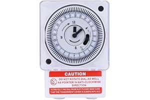 UADME Timer Meccanico, SL-189 Interruttore Meccanico di Controllo del Tempo, 24 Ore Timer 220V, per Sottostazione di Trasformazione, Supermercato del Centro Commerciale, Residenza Domestica