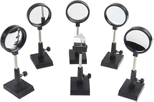 GEEKEN Ensemble D'ExpéRiences D'Optique Physique Lentille Convexe Lentille Concave Triangulaire Plan Miroir Lentille Optique Miroir Convexe