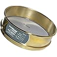 MANIKARN Test Sieve 8 inch (Diameter 200 mm) 38 micron stainless steel Mesh with Brass Frame (ASTM No. 400)