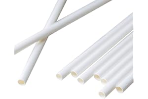 GREENBOX Cannucce di carta Jumbo 23 cm cannuccia 8 mm Ø I cannuccia biodegradabili I cannucce bianche ecologiche I Party per smoothies I cannucce di carta 150 pezzi