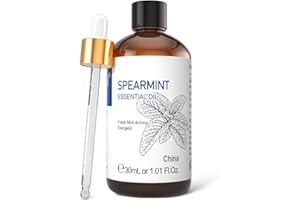 HIQILI Spearmint Essential Oil 30ML, 100% Natural Aromatherapy Oil for Face, Candle Making, Diffuser, Skin&Hair-1 Fl Oz