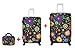 Produktbild STARK REDUZIERT - 1050  Rabatt - PREMIUM DESIGNER Hartschalen Kofferset 3 tlg. - Heys Künstler Limon Flowers Dance Trolley mit 4 Rollen Medium + Trolley mit 4 Rollen Gross + Beauty Case