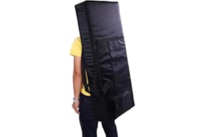 QEES 61 Keyboard Case with 4mm Cotton Padded Waterproof Bag for 61 Keys HYGJB16