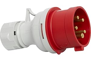 Brennenstuhl Spina Elettrica CEE a 5 Poli per Uso Esterno, Presa Industriale Maschio CEE 400V/16A, Connessione Avvitabile, Utilizzo in Cantieri, Campeggio, Applicazioni Commerciali, IP44, 16A