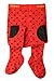 Weri Spezials Baby-Unisex ABS Terry Sole Anti Non Slip Ladybug Tights 12-18 Months Red
