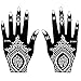 STENCILS TATTOO Mehndi TemplateTattoo Henna Designs s106 2 Sheets for Left and Right Hand - single use - for Henna Tattoo Glitter Tattoo Airbrush Tattoo