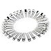 SupplyEU DIY 50pcs Silver Double Prong Metal Alligator Hair Clips Bows 4.8cm