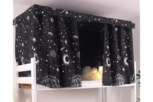 NICEYEA Bettvorhang Etagenbett Zelt Vorhang Blackout Vorhänge Moskitonetz Hochbett Schlafzelt Schlafsaal Mid-Sleeper Bett Zelt Vorhang Tuch Staubdicht Moskito für Studentenwohnmein Kinderzimmer Kinderbett