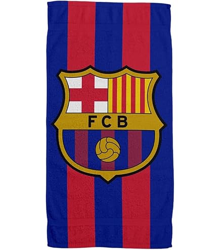 Poncho Serviette FC Barcelone – 55x110 Cm, Bleu Grenat, Officiel, Doux Et Résistant