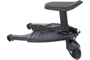 H-YEEU Planche Poussette, Poussette Bebe Confort Avec Siege, Planches À Roulettes Pour Bébé, Accessoires De Poussette Aux Enfants De 2 À 6 Ans (25 Kg) Noir